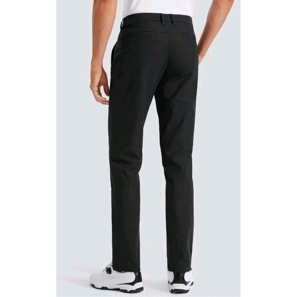 CRZ Yoga All Day Comfy Golf Pants Mens 40x30 Black Tapered Quick Dry (39x28.5) - Picture 2 of 11